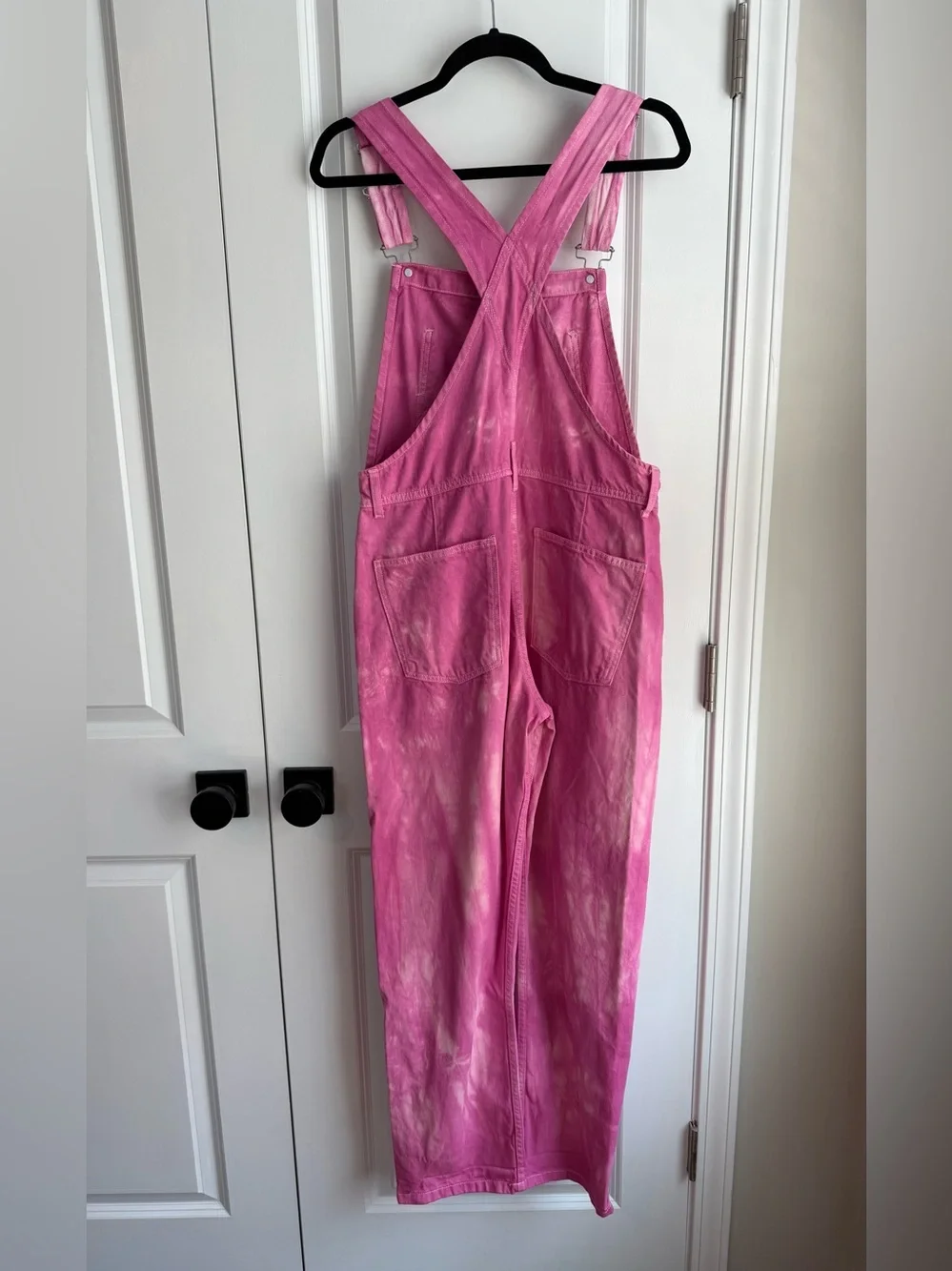Free People We The Free Women’s Ziggy Denim Overall Straight Leg Electric Pick S - Picture 4 of 12